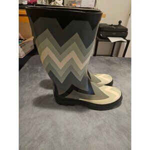 SUGAR Raffle4 Women's Rubber Rain/Snow Pull On Boots 9.5M with design